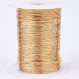 Gold plated copper wire 0.4mm PER METER-findings-Beadthemup