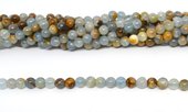 Blue Calcite Poished round 8mm 47 beads-beads incl pearls-Beadthemup