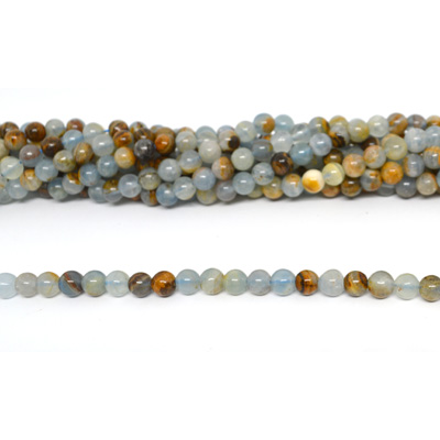 Blue Calcite Poished round 8mm 47 beads