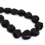 LAST STRAND Onyx 26mm Faceted Nugget.beads per strand 15Beads-beads incl pearls-Beadthemup