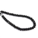 LAST STRAND Black Spinel 6-7mm Faceted Rondel beads per strand 37Beads-beads incl pearls-Beadthemup