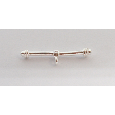 Sterling Silver toggle BAR ONLY 28mm long 1 pack