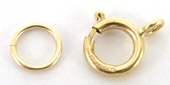 14k Gold filled 6mm bolt+5mm ring 4 set-findings-Beadthemup