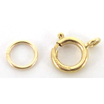 14k Gold filled 6mm bolt+5mm ring 4 set