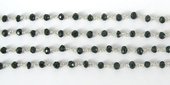 Sterling Silver Chain Spinel 2x4mm handmade per 50cm-findings-Beadthemup