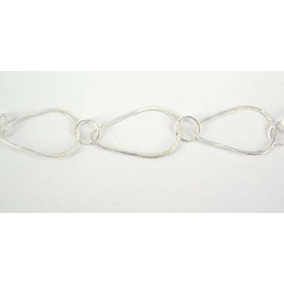 Sterling Silver Chain 20x40mm T/Drp 10mm round 1m