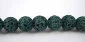 Lava Dyed Round 8mm Teal Dark beads per strand 52Beads-beads incl pearls-Beadthemup