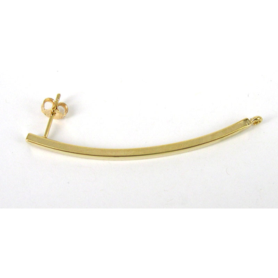 16ct Gold plt Earwire Stud 51mm pair