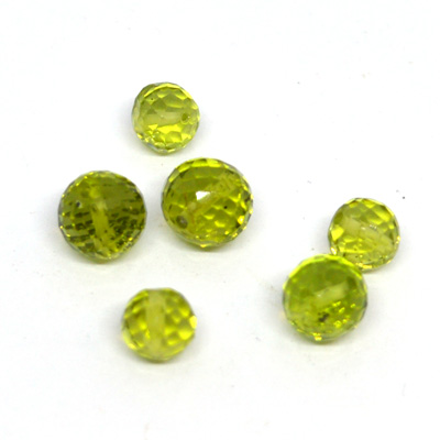 Peridot AAA+ 6mm Faceted Round EACH bead