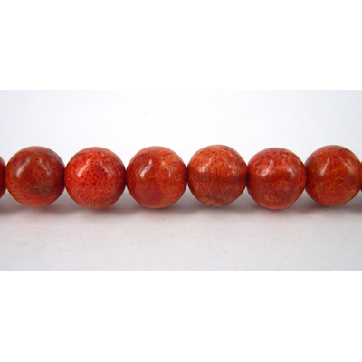 Coral Sponge Round 8mm beads per strand 53 Beads