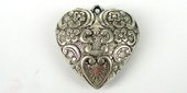 Base Metal Pendant Heart 50mm 2 pack-findings-Beadthemup