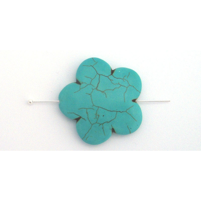 Dyed Howlite 30mm flower bead