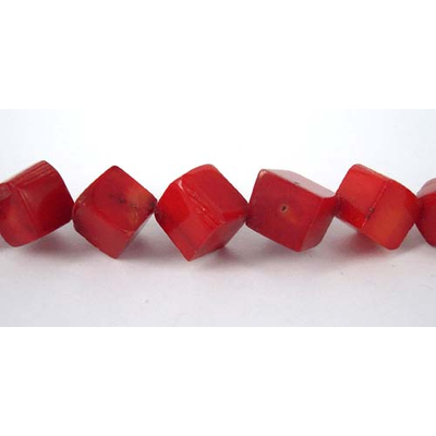 Red Coral 8mm side drill nugget beads per strand 36 b