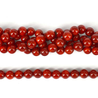 Red Coral 10mm Round beads per strand 37 Beads