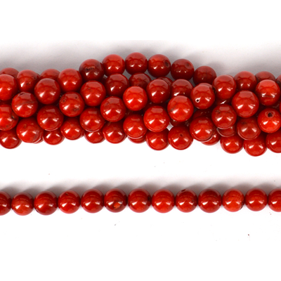 Coral Red 8mm A Grade Round strand 48 beads