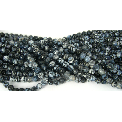 Fire Agate Black/White 6mm beads per strand  64 Beads