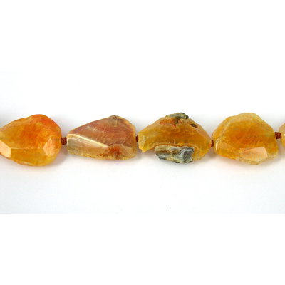 Agate Dyed Nugget Flat Crackled Faceted approx 3