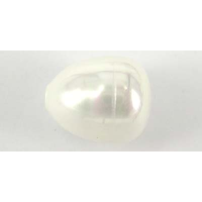 Shell Based Pearl Teardrop 12x14mm White PAIR