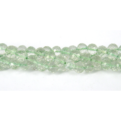 Green Amethyst 5mm Faceted Round beads per strand 39 Beads