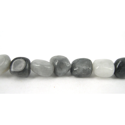 Agate Eagle Eye nugget Polished 10x8mm beads per strand 36