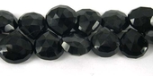 LAST STRAND Black Spinel 8mm Faceted Briolette beads per strand 72-beads incl pearls-Beadthemup