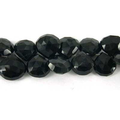 LAST STRAND Black Spinel 8mm Faceted Briolette beads per strand 72