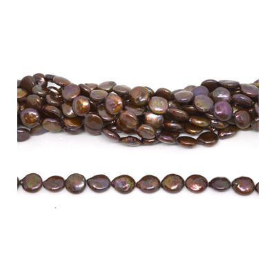 Fresh Water Pearl Coin 11mm Brown 33/strand - Beads Incl Pearls-Pearls ...