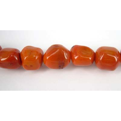 Coral orange nugget approx 14mm/35 Beads