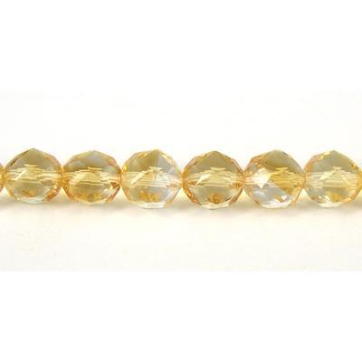 Citrine 9mm Star Cut Faceted Round EACH bead