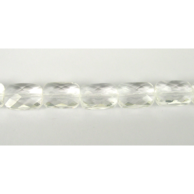 Clear Quartz fac cushion 13x9x6mm bead