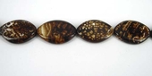 Agate Dyed  Brown 30x40mm oval./10Beads-beads incl pearls-Beadthemup