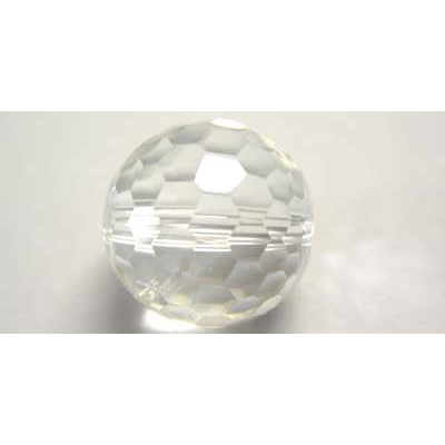 Clear Quartz 18mm Faceted Round bead