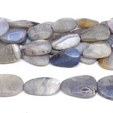 Agate Dyed Faceted Rough Oval nugget strand /Bead-beads incl pearls-Beadthemup