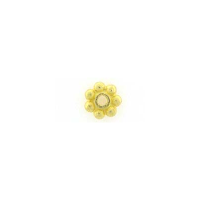 Gold plate Sterling Silver 4mm Daisy 10 pack