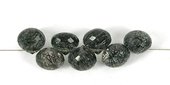 Black Rutile Quartz 8x7mm Faceted onion Bead-beads incl pearls-Beadthemup