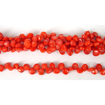 Coral Orange T/Drill Nugget app 9mm/60Bead