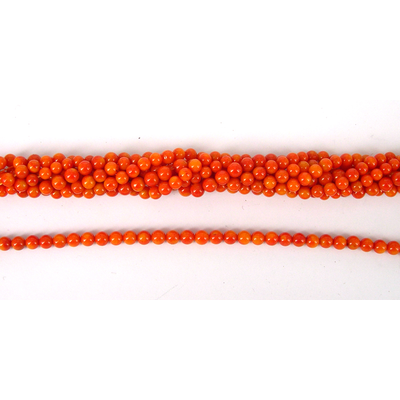 Coral Orange Round 5mm beads per strand 85Beads