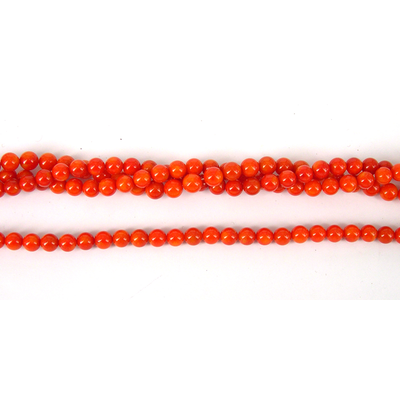 Coral Orange Round 7-7.5mm beads per strand 60Beads