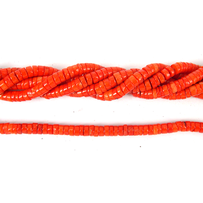 Coral Heshi 8mm Orange beads per strand 115Beads