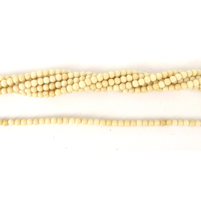 Howlite Dyed Round 2mm Cream beads per strand 165Beads