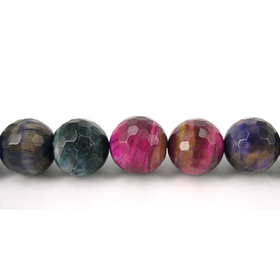 Agate Dyed Round Faceted 16mm M.Colour beads per strand 25Bead