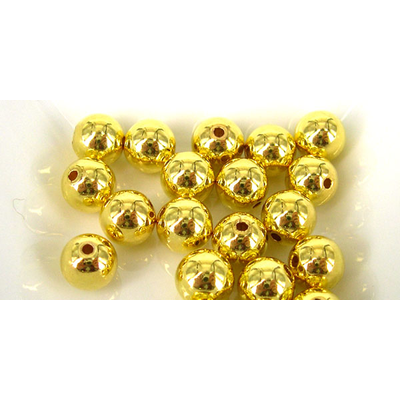 Base Metal bead Round 8mm GOLD 20 pack