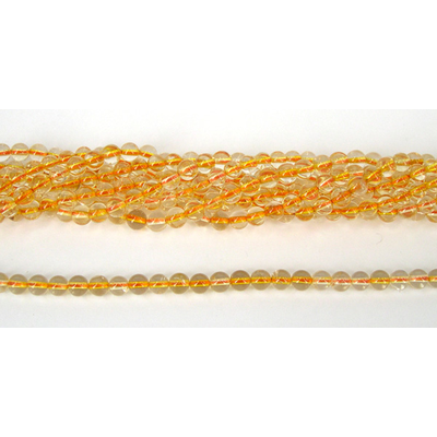 Citrine 6mm Polished Round beads per strand 64 Beads