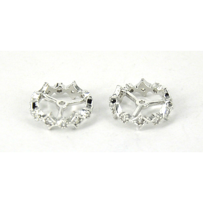 Rhodium Plate Brass Bead CZ Rondel 11x3.