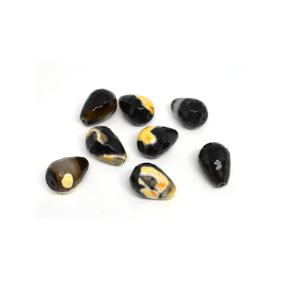 Agate Dyed Teardrop Faceted 25x18mm EACH BEAD