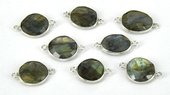 Labradorite Connector S/Silver App. 21mm-beads incl pearls-Beadthemup