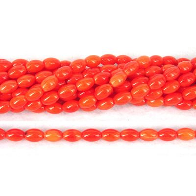 Coral Orange Olive 6x11mm beads per strand 40 Beads