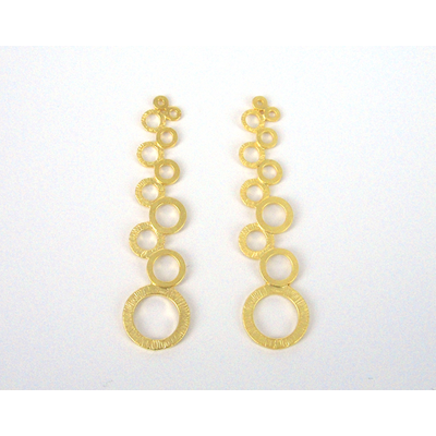 16ct Gold plt Connecter 41mm pair