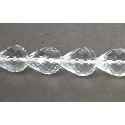 Clear Quartz Faceted Teardrop 11x16mm PAIR